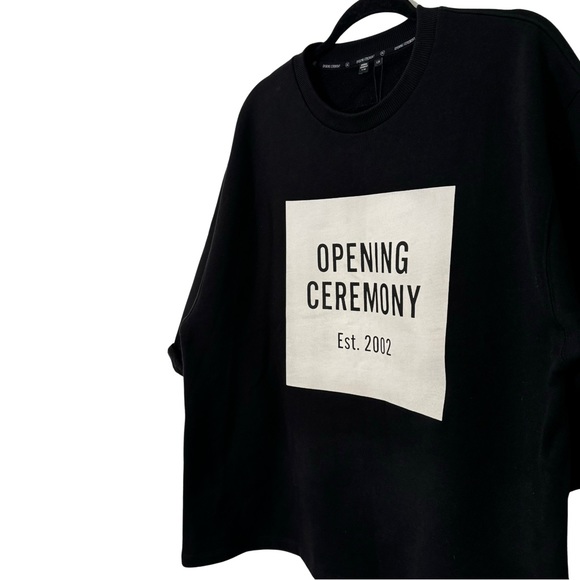 ⚫️⚪️ Opening Ceremony Unisex Cut Off Boxy Logo Sweater - Picture 4 of 9